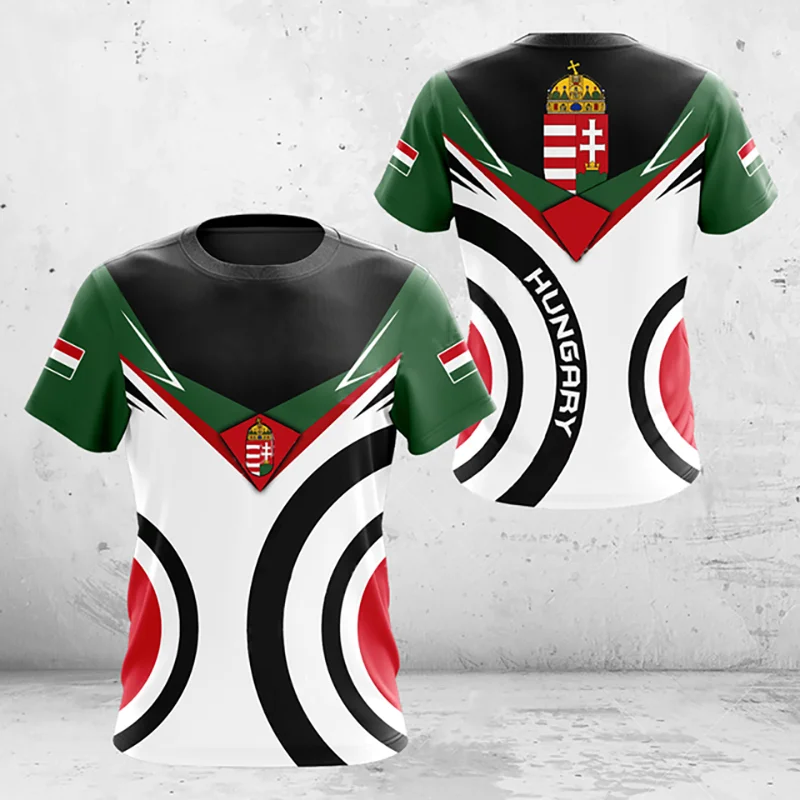 

Hungary T-Shirts Hungarian Flag Emblem 3D Print Men Women Casual Fashion Oversized Short Sleeve T Shirt Kids Tees Tops Clothing