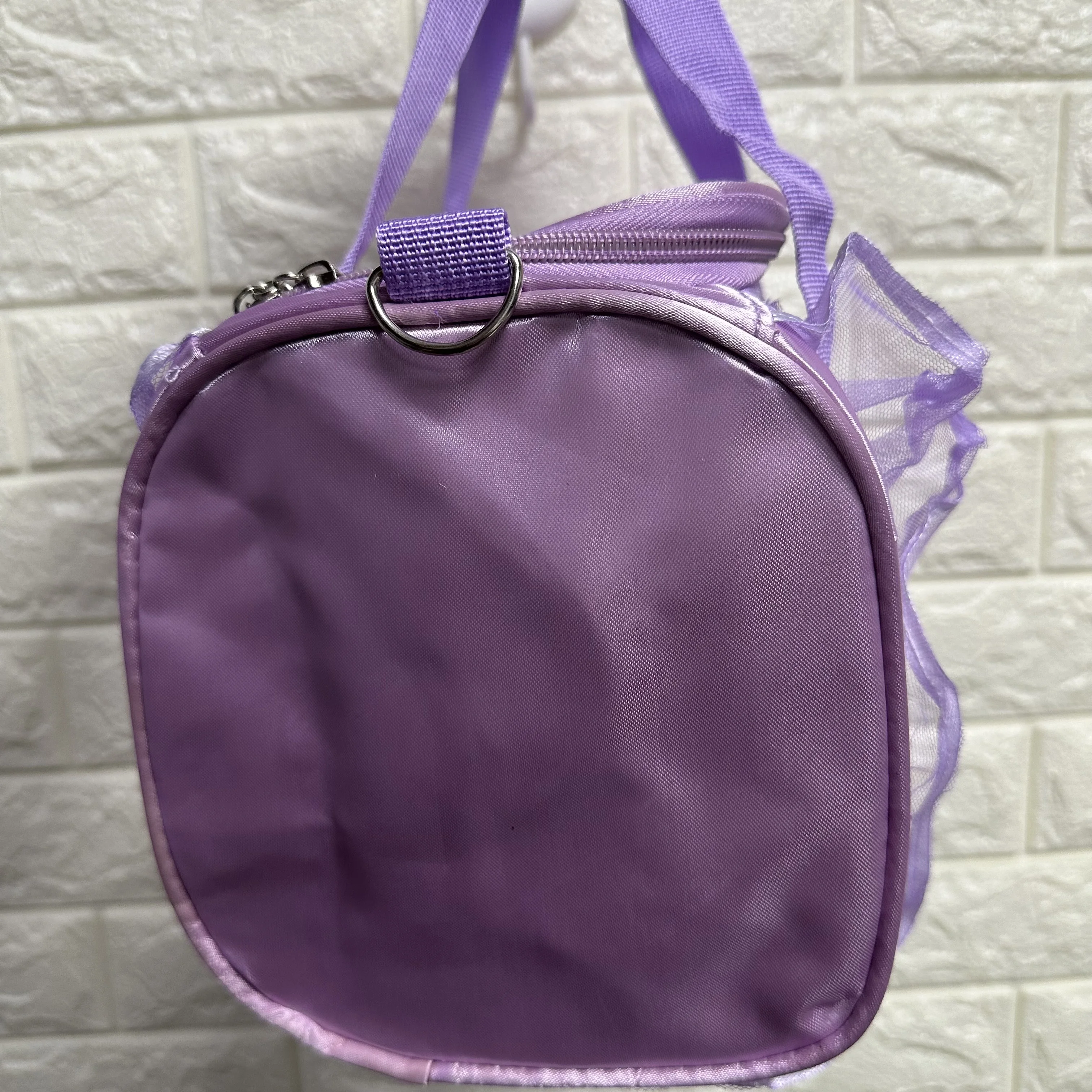 Borsa da ballo personalizzata per bambini per ragazze borsa da Ballerina borsone in pizzo rosa per borsa da balletto con ricamo personalizzato a