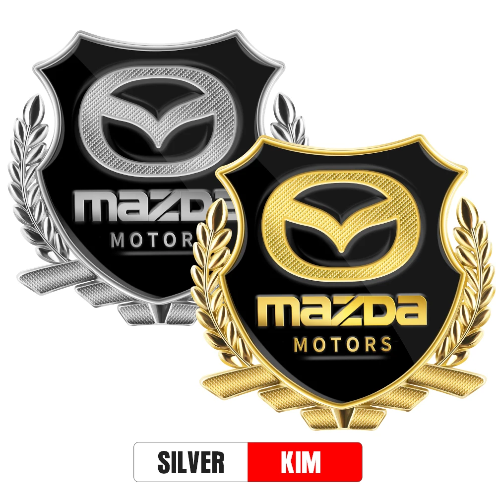 3D Metal Car Wheat Ear Shape Sticker Body Trunk Motorcycle Decorative Sticker For Mazda 3 5 7 Axela CX5 CX4 Atenza Demio MX3 323