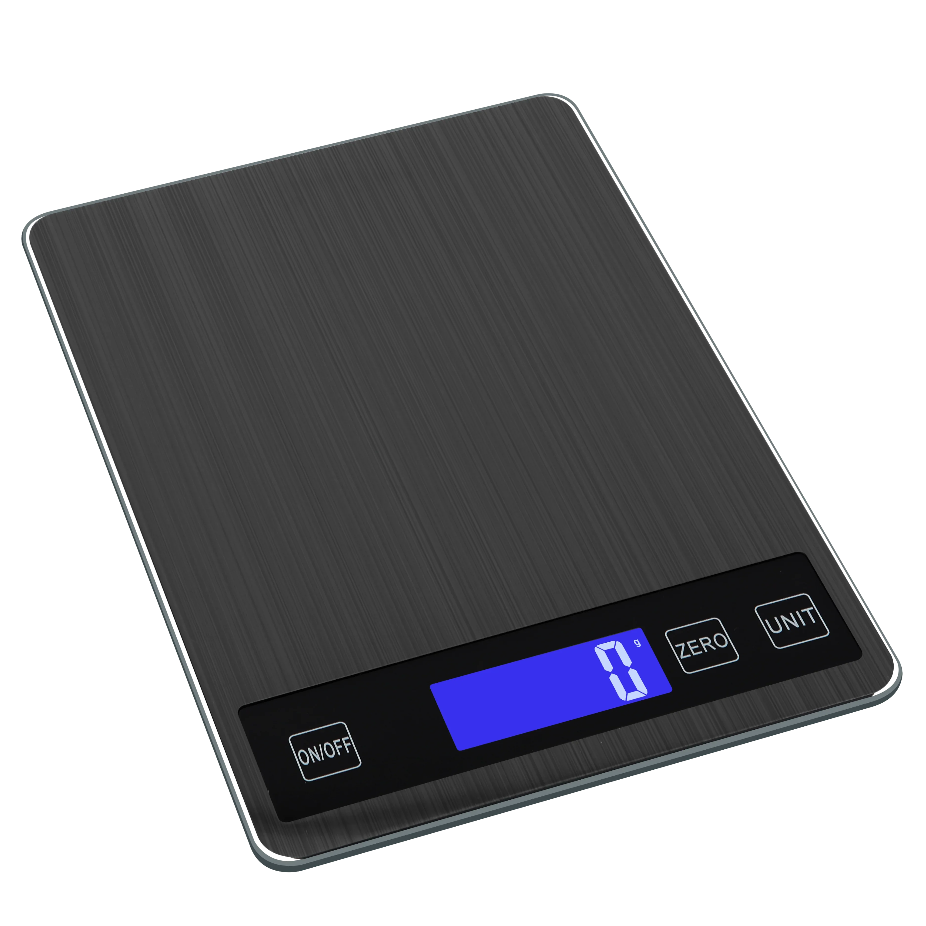 Stainless Steel Kitchen Scale, Gray Food Scale,Digital Display Show Weight in G/KG/LB OZ/ML/FL.OZ for Cake Baking Balance Scales