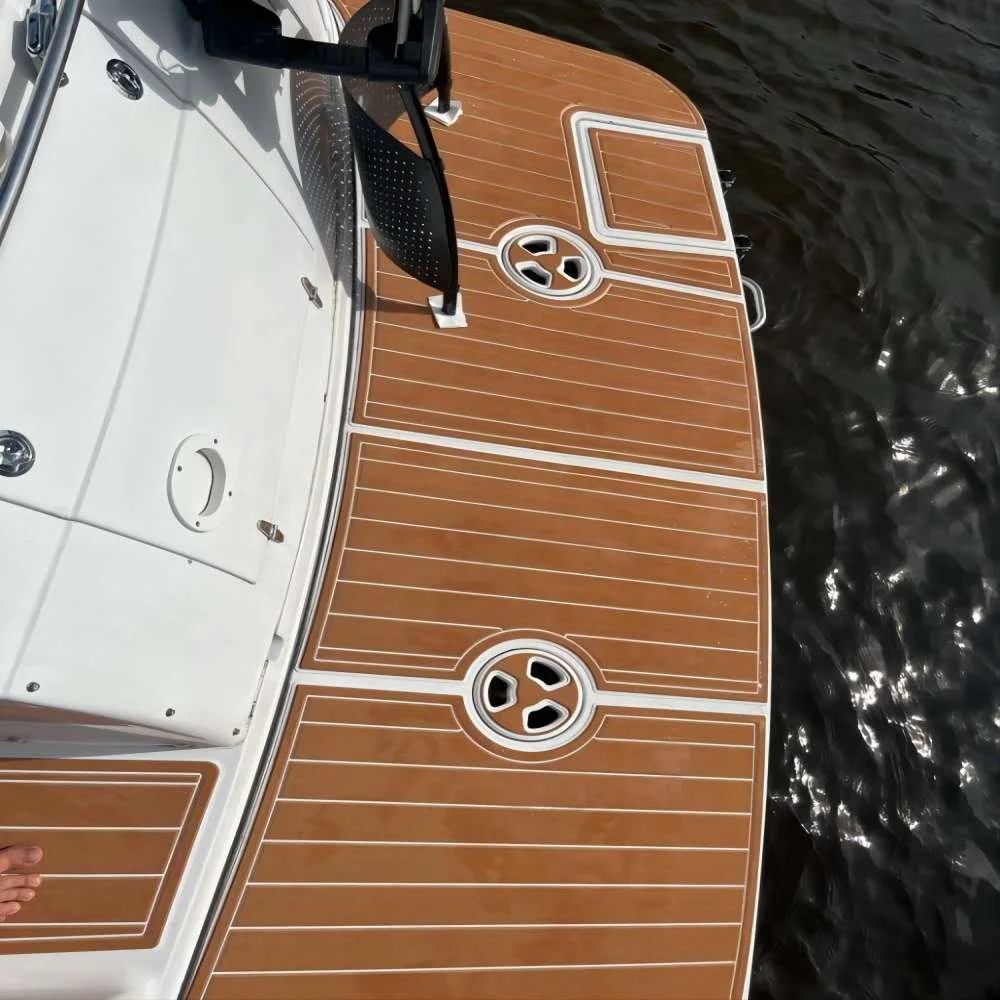 

2000 Four Winns 298 Vista Плавательная платформа Кокпита Лодка из пены EVA Тиковая палуба Пол SeaDek Gatorstep Стиль Самоклеящаяся V064 C46M