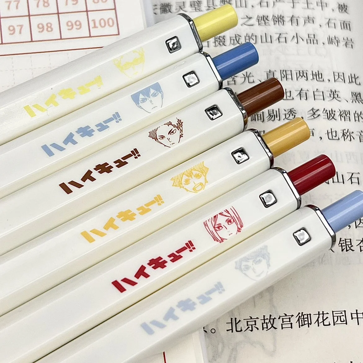 

Anime Haikyuu!! Cosplay Q Profile Picture Touch 0.5mm Quick Dry Press Brush Gel Black Pen Cute Stationery for Students