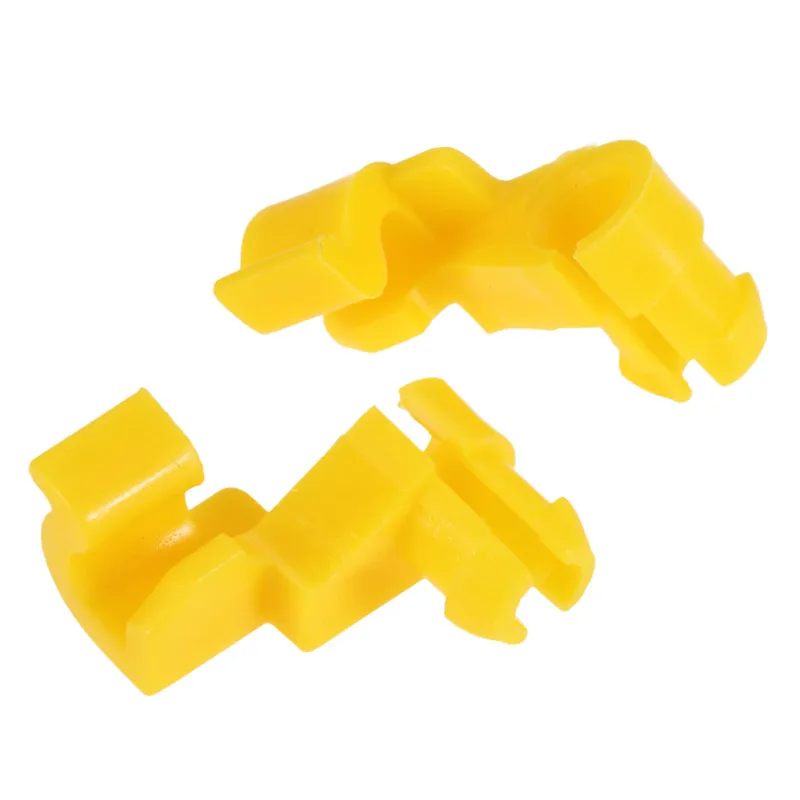 

10 шт. зажимы для дверных замков, размер стержня 5 мм (слева), совместимые с Toyota 69293-12040, желтые автозастежки и зажимы, автомобильные аксессуары