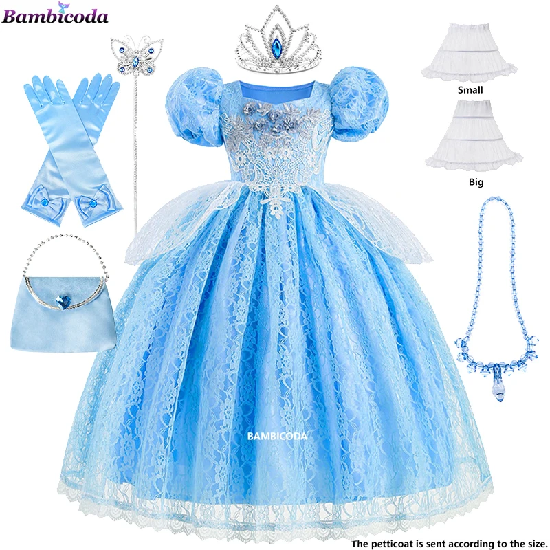 Mädchen Aschenputtel Kleid Halloween Weihnachten Ballkleid Mädchen Cosplay Prinzessin Kostüm Kinder Kleidung für Geburtstags feier verkleiden