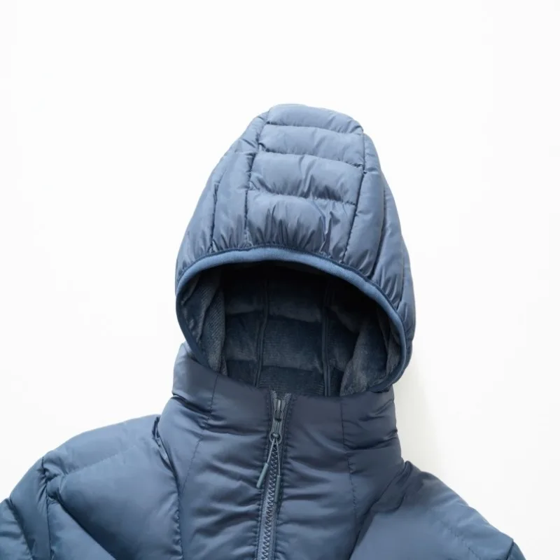 LEOSOXS Lightweight Solid Cotton Padded Coat Men Women Warm Thicken Hooded Jacket Outdoor Casual Winter