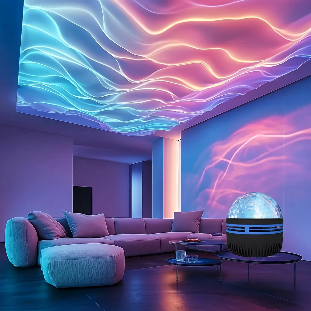 LED RGB Starry Galaxy Projector Light Smart Remote Control Star Aurora KTV USB Lamp Powered Auto Rotating Home Bedroom Decor