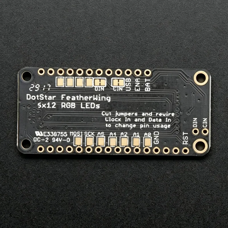 3449 6x12 RGB LED Matrix 72 Bright Pixels APA102 Individually Addressable SPI Module for Arduino