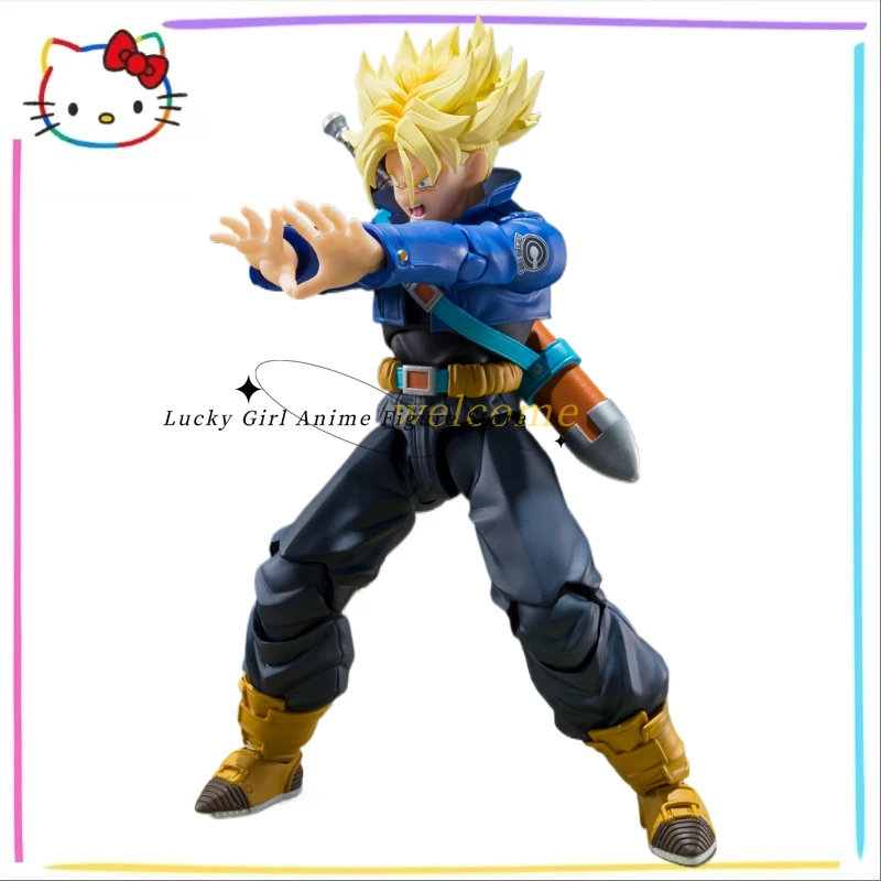 

In Stock Original BANDAI SHFiguarts DRAGON BALL Super Saiyan Trunks The Boy Who Comes From The Future 14CM Movable Figure Model