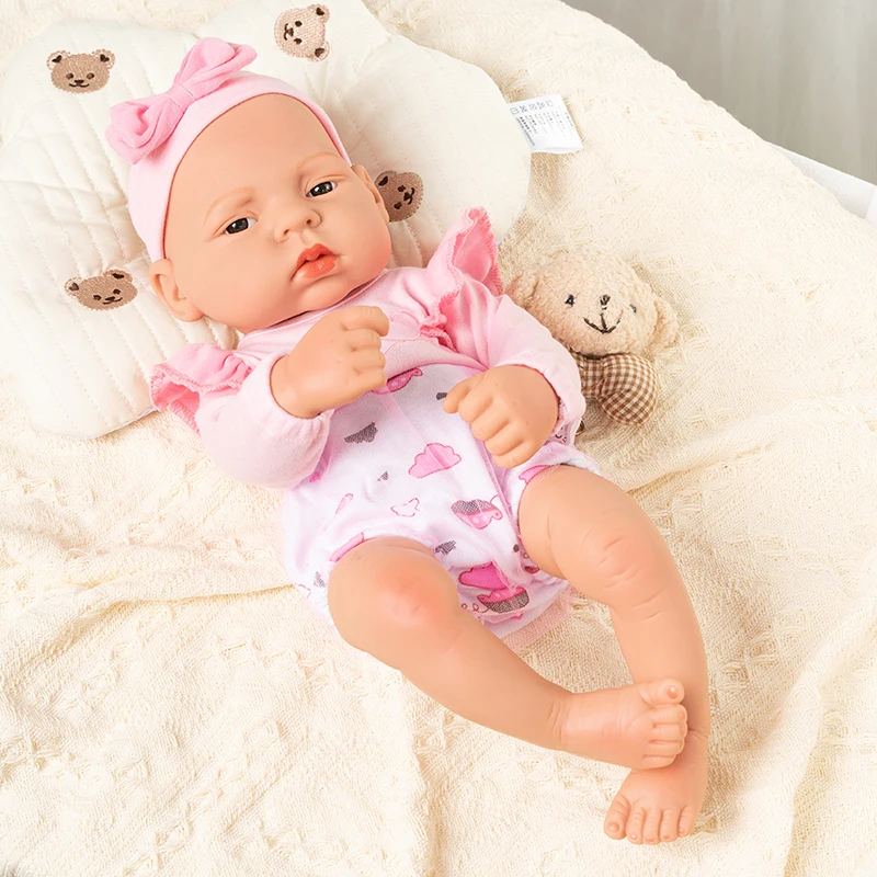 15,75-Zoll-Puppen, 40 cm große Reborn-Puppen, Spielzeug, lebensechte Reborn-Puppen, Ganzkörper-Vinyl-Puppen, niedliche Puppenspielzeuge, Geburtstagsgeschenk für Frauen – Detail 11