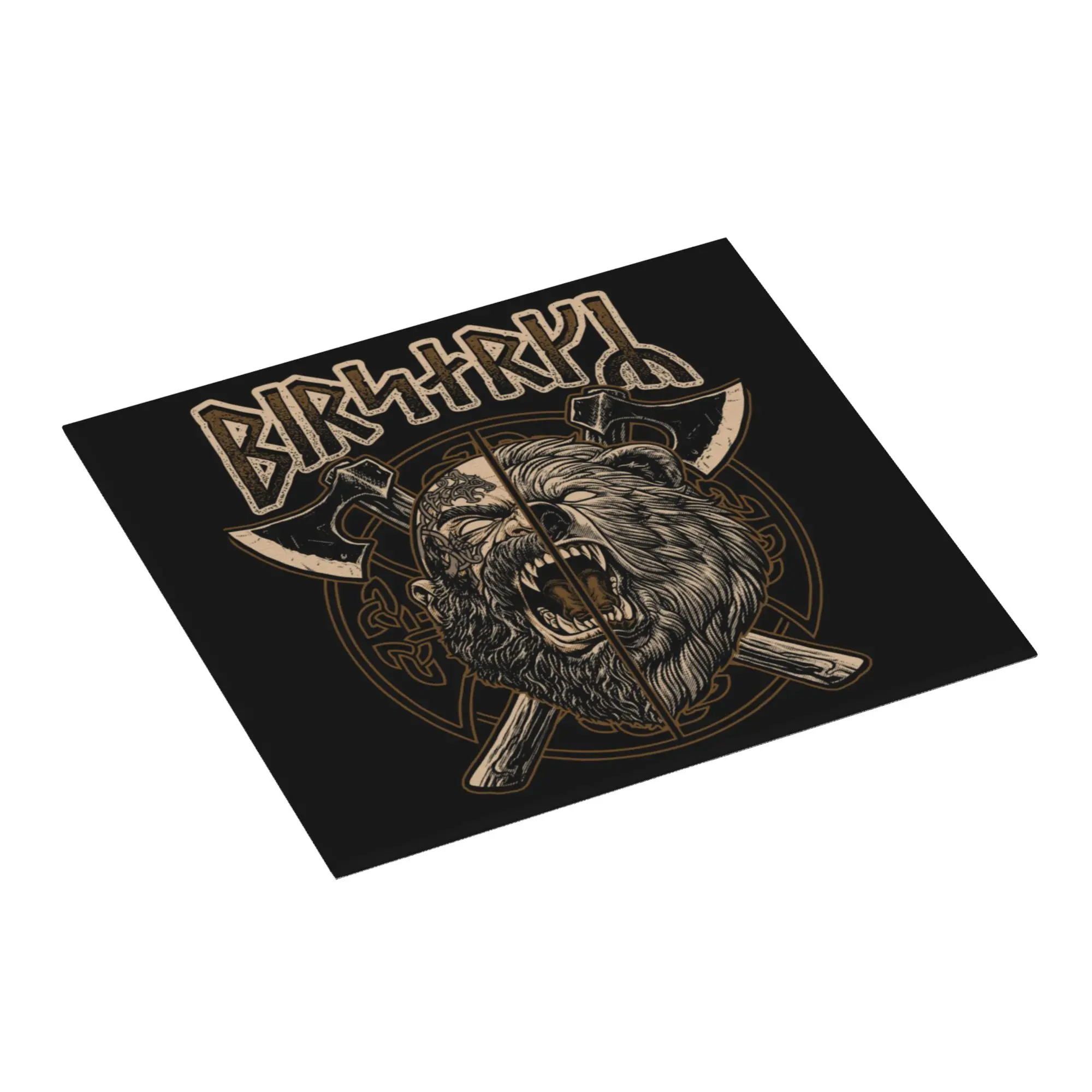 Drying Mat For Kitchen Norse Viking Berserker Pagan Bear Warrior Futhark Runes Water Absorbent Kitchen Counter Protector Mat