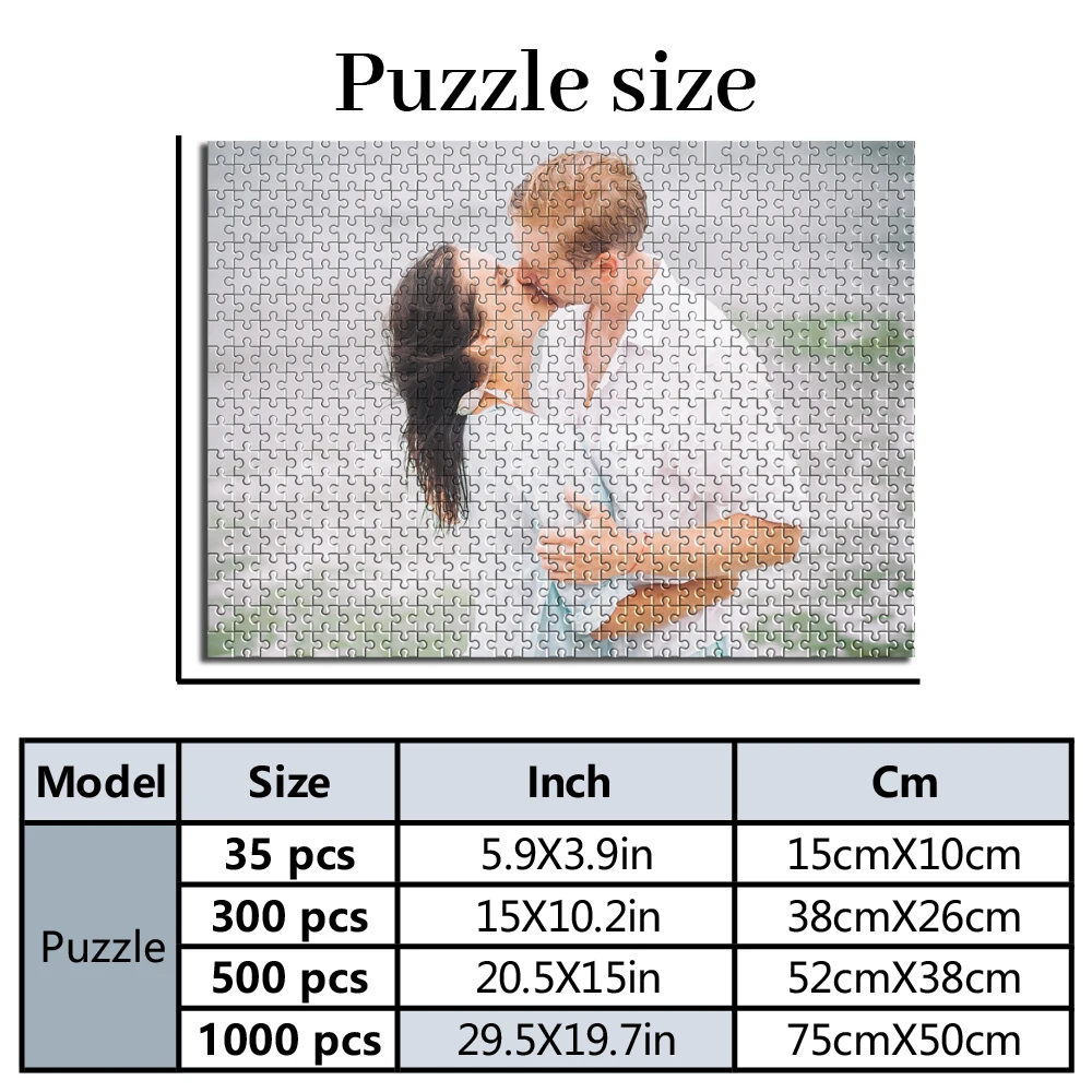 Personalized Custom Photo Puzzle Customize Beach Coup DIY Teens Adults Wooden Box Jigsaw Toys For Friends Family Gifts Room Desk