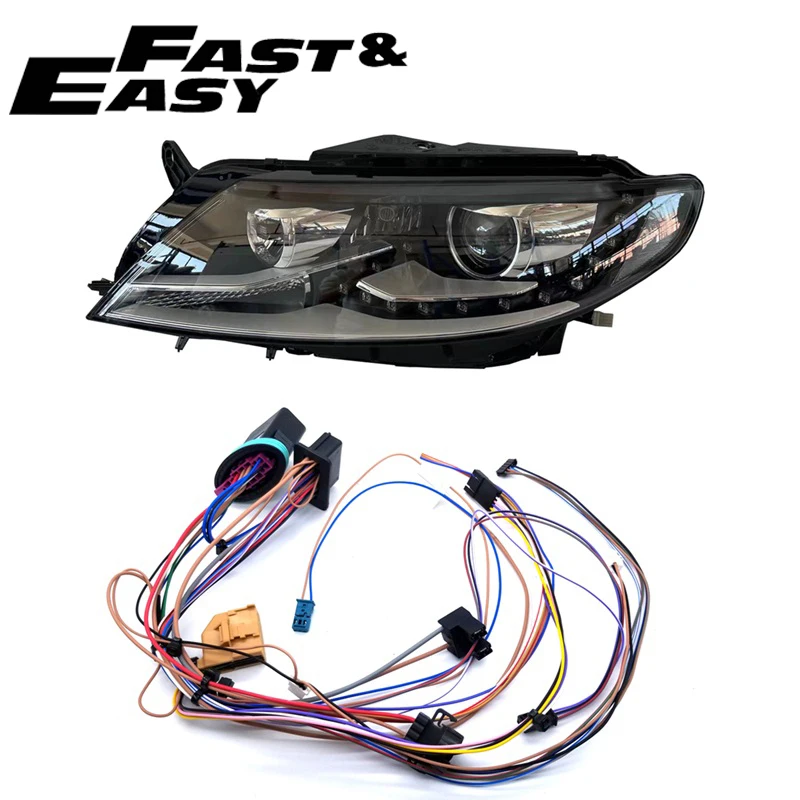 

Для VW CC 2013-2016 жгут проводов фар, внутренний жгут проводов, жгут проводов в сборе, 11 контактов, фары