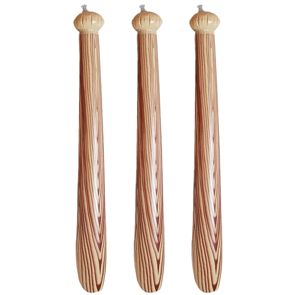 3 Pcs Inflatable Baseball Bat Creative Toddler Object Bats Toys for Boys Decoration Guitar Props Cheering Stick