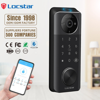 Locstar Fechadura Eletronic Cerradura De Puerta TTlock Biometric Fingerprint Deadbolt Keyless Entry Smart Door Lock With Camera