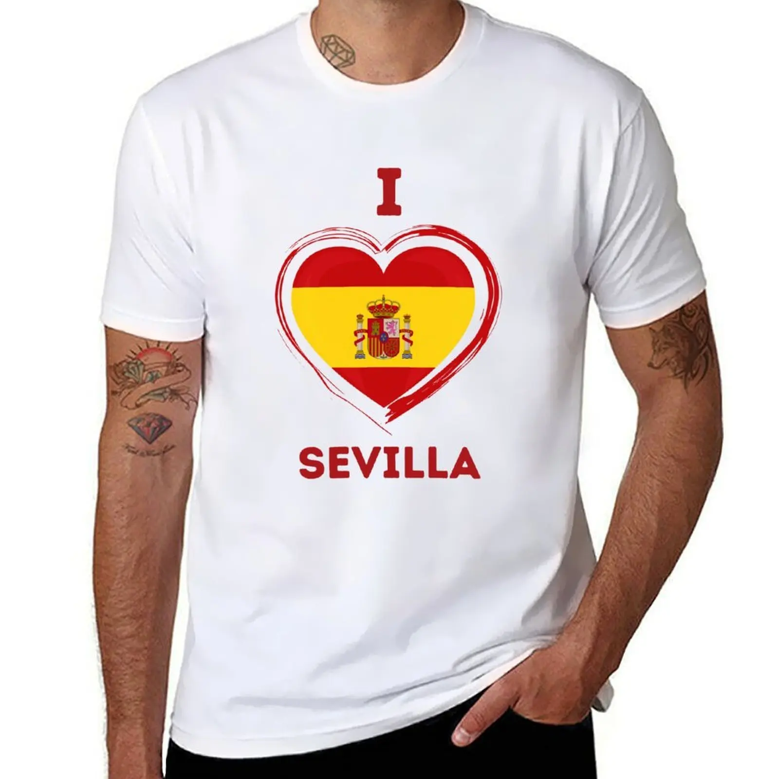 

Love Sevilla Spain T-Shirt Casual Daily Wear Short Sleeve Top
