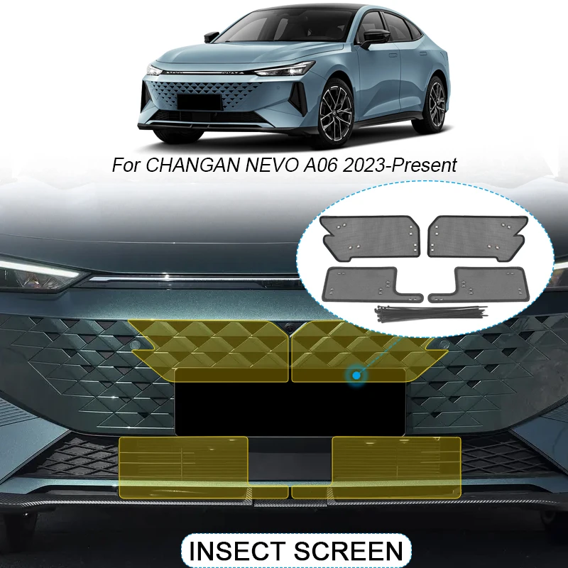 4pcs Car Insect-proof Air Inlet Protection Cover Insert Vent Racing Grill Filter Net Accessory For CHANGAN NEVO A06 2023-2025