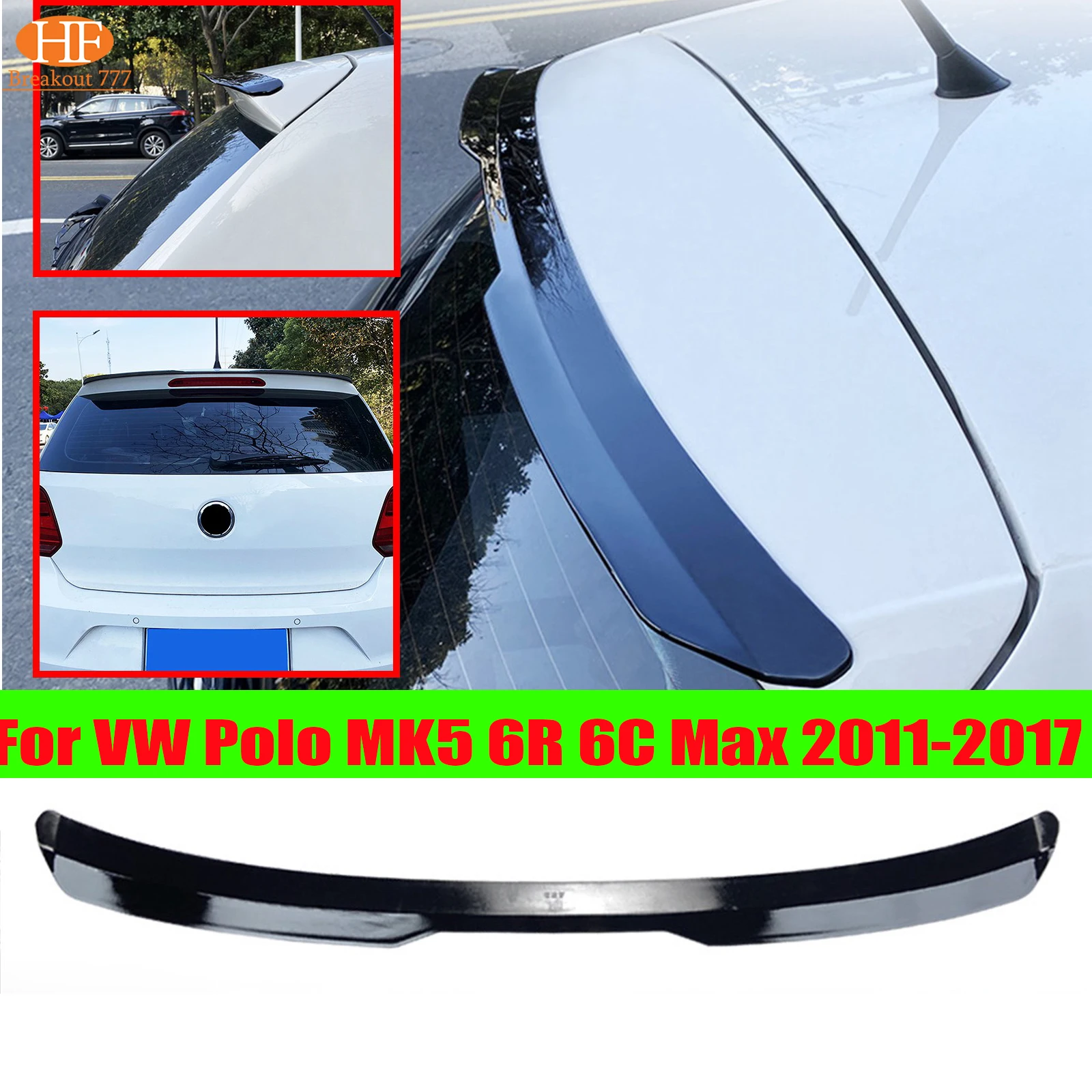 

Rear Trunk Spoiler Lips Car Bumper Lip Trunk Spoiler Boot Wing Accessories For VW Polo MK5 6R 6C Max 2011-2017