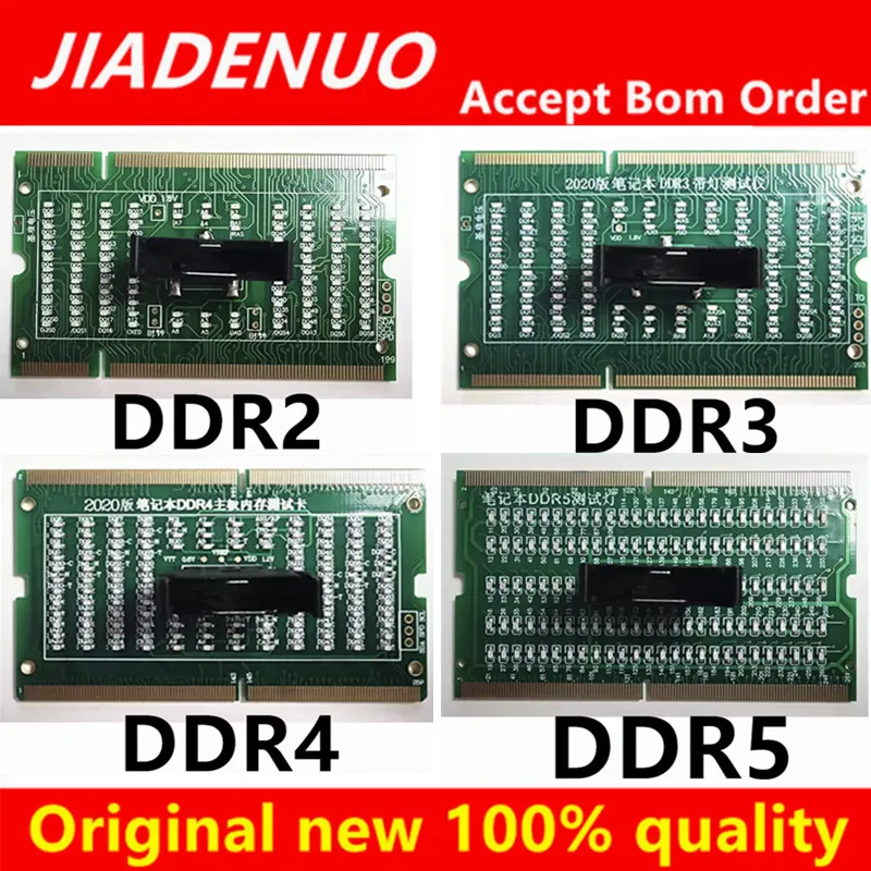Diagnostic Analyzer Test Card SDRAM SO-DIMM Pin Out Notebook LED Tester Card Memory Slot DDR2 DDR3 DDR4 DDR5