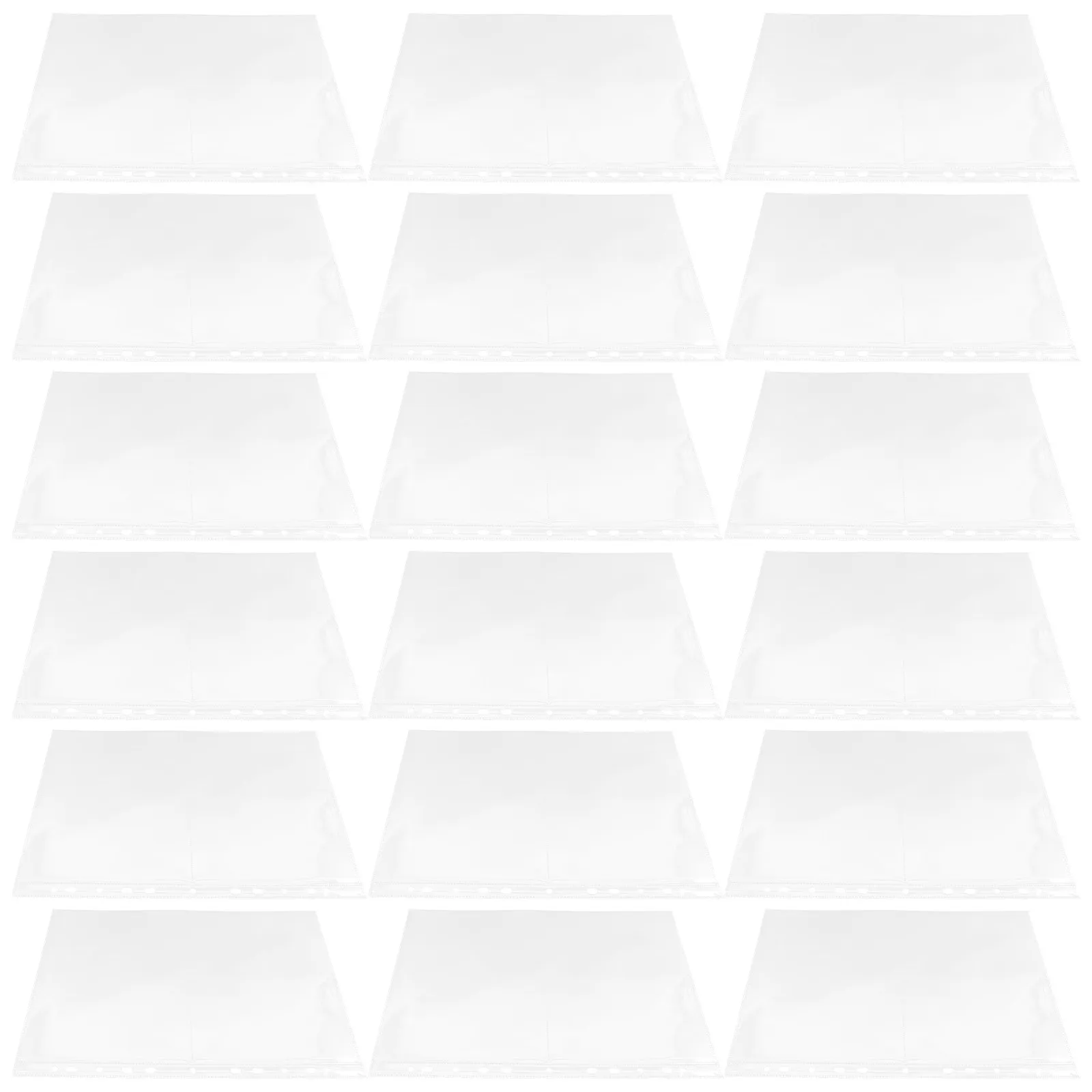

40Pcs Clear A4 Stamp Album Pages Single-Sided Transparent Binder Sheets for Stamp Collecting Storage Album Accessories