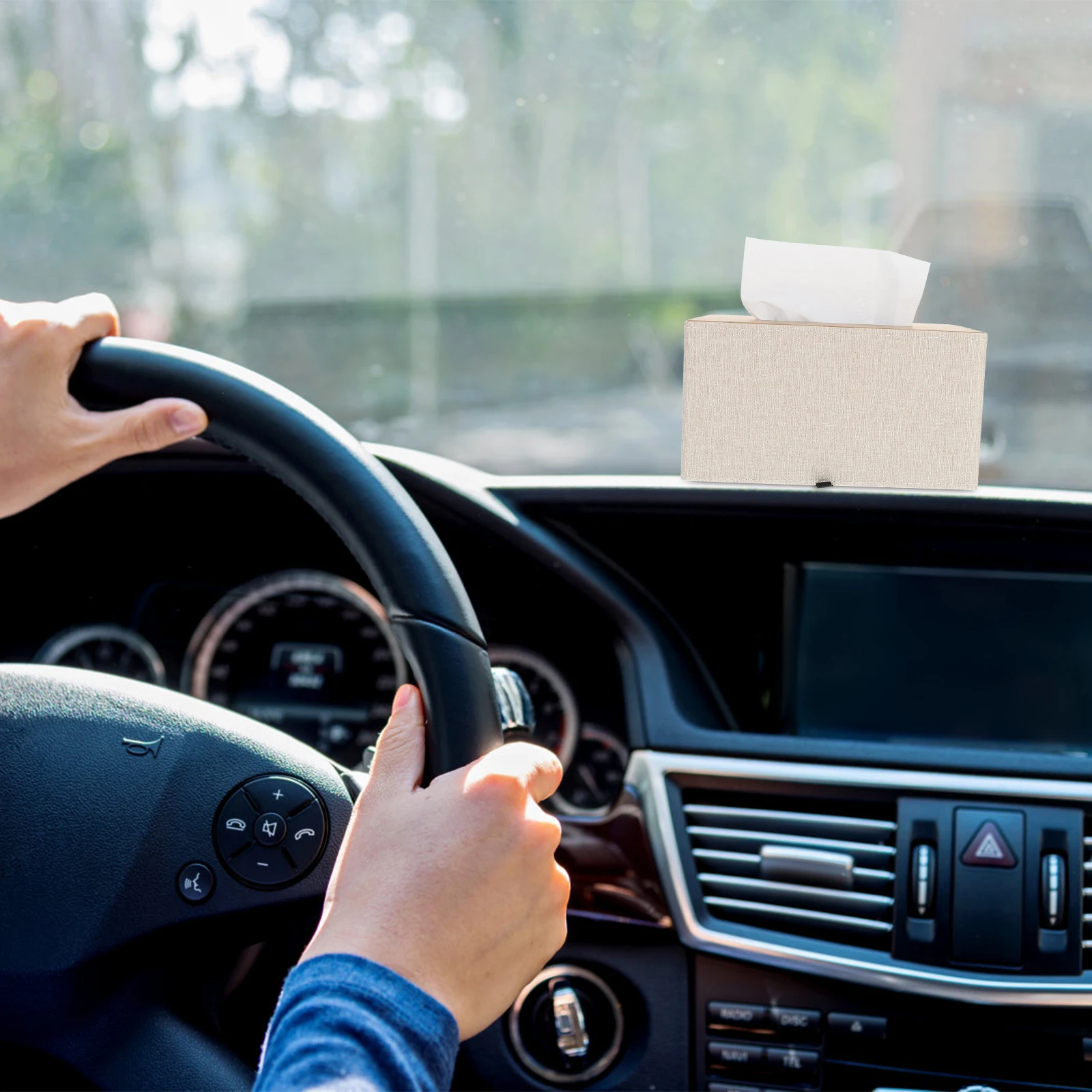 

Tissue Case Lightweight Waterproof Napkin Box for Home Office Car Practical Desktop Tissue Storage Container Car Napkin Case