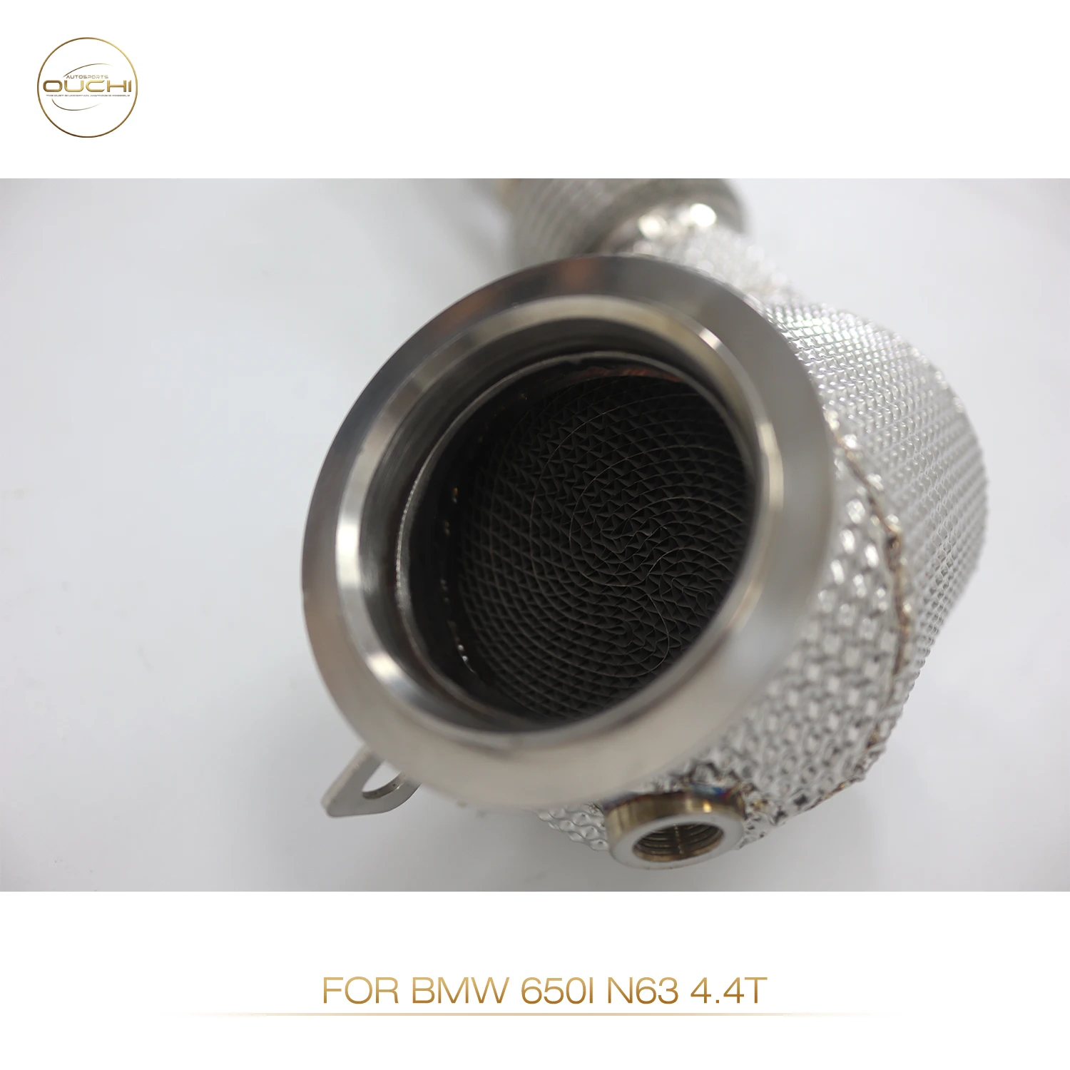 OUCHI نظام العادم الفولاذ المقاوم للصدأ الأداء النازل لسيارات BMW 650i F06 F12 F13 N63 محرك 4.4T بدون القط النازل
