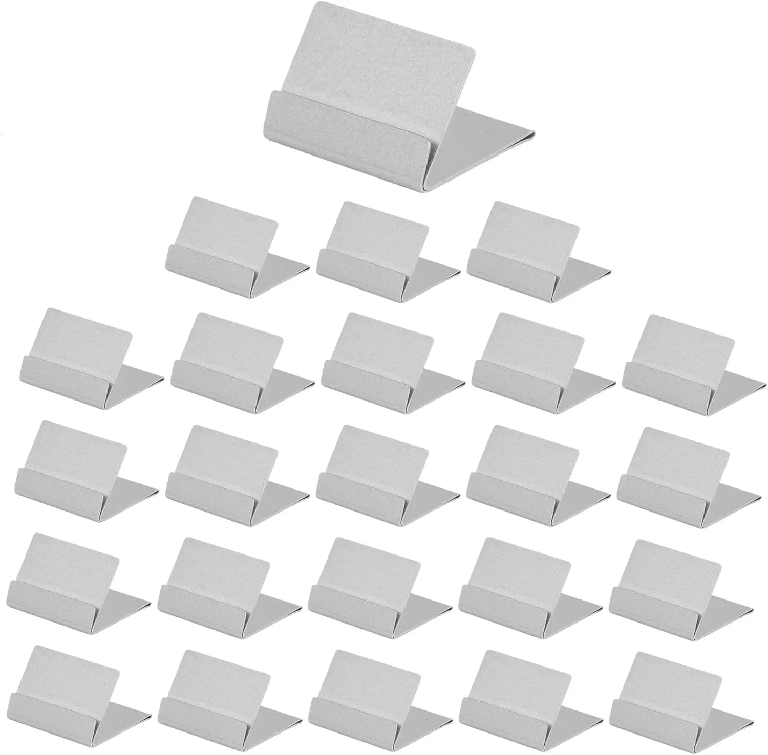 

24PK Metal Place Card Holders for Weddings, Parties, and Home Decor - Sturdy Silver Card Stands
