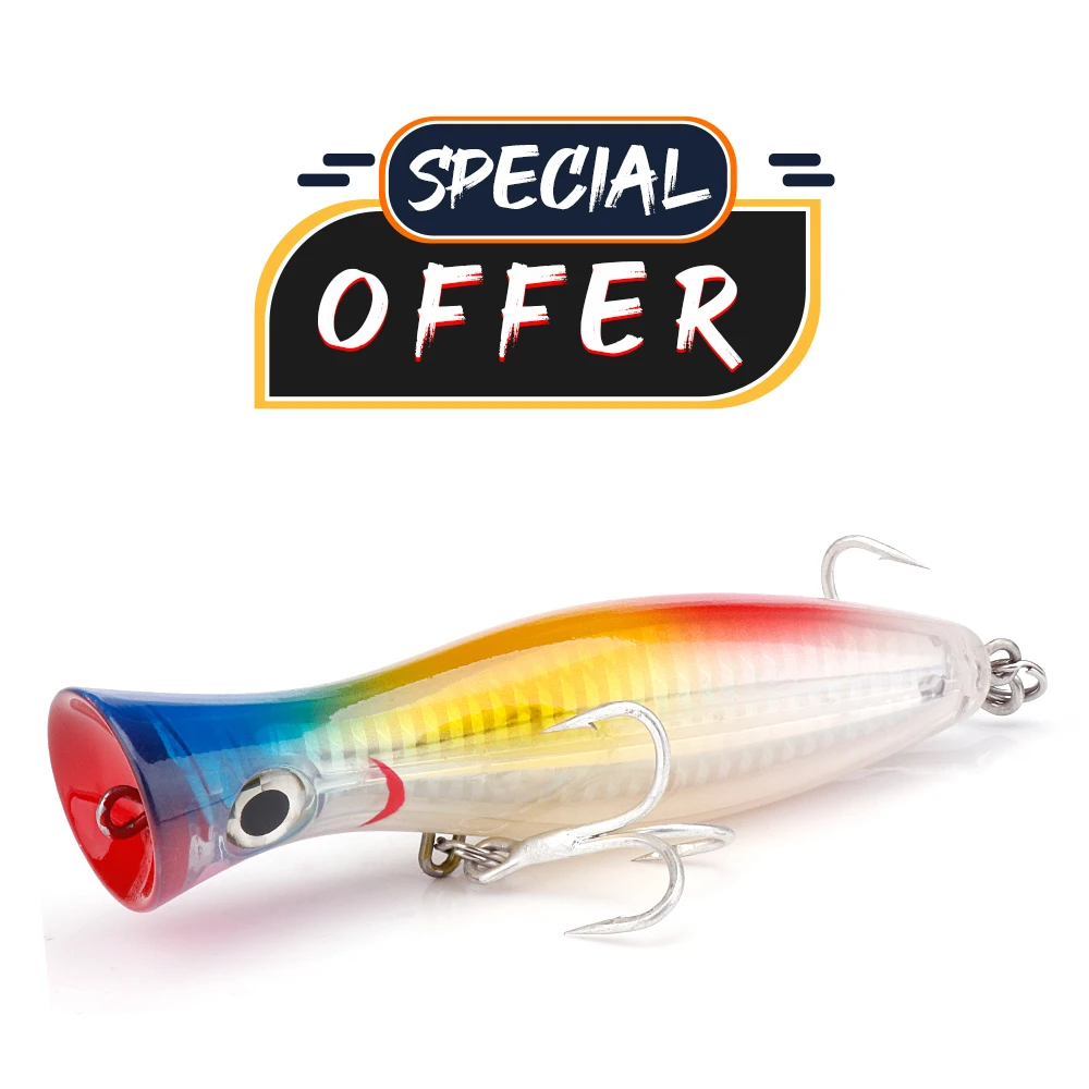 GOBASS Özel Teklif Sınırlı 120mm 44g Büyük Lazer Popper Yüzen Wobbler Deniz Balıkçılığı Lures