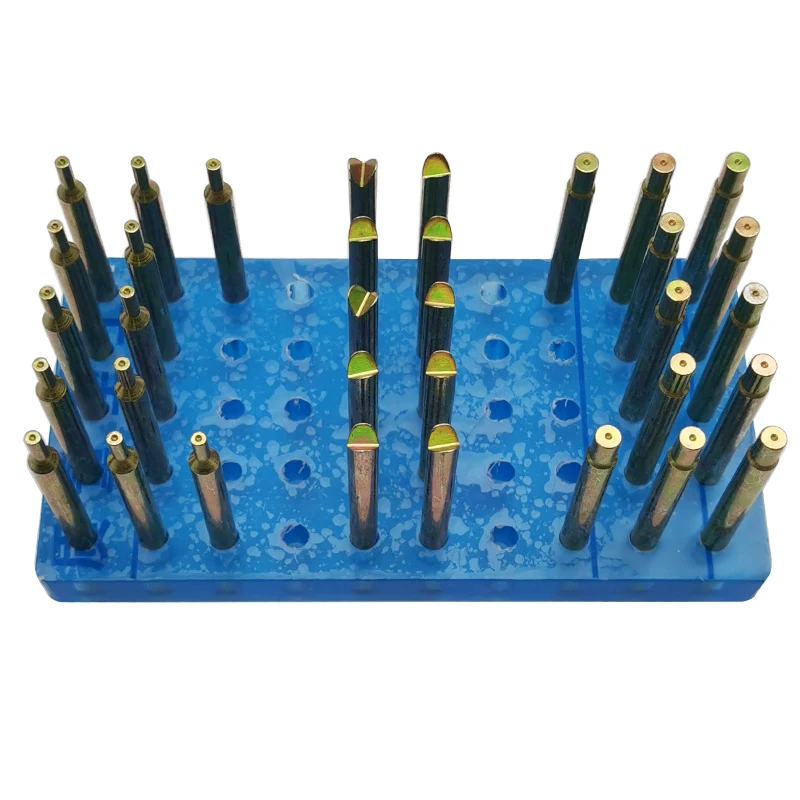 34PCS High Precision Gem Dopsticks Set Diameter 6MM Length 65MM Gemstone Dop Stick with Storage Box Stone Faceting Grinding Tool