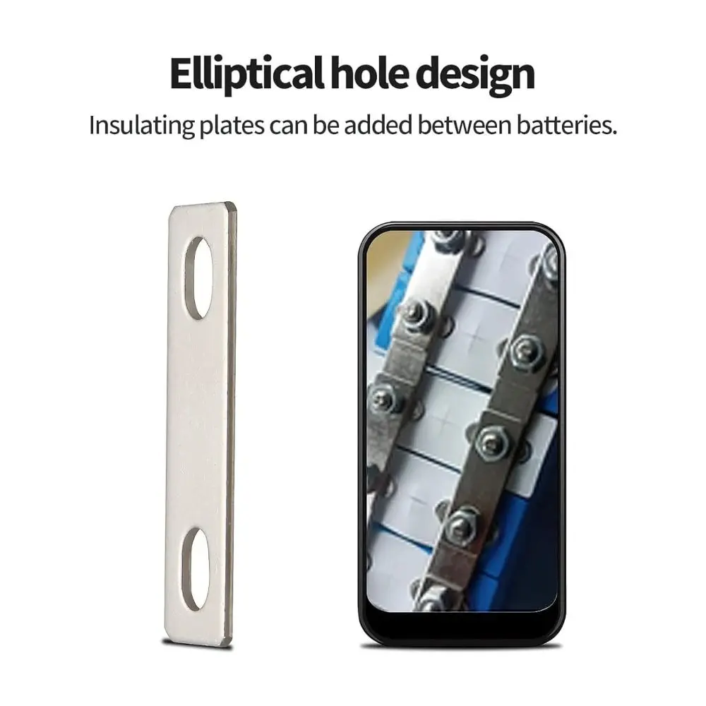 New M6 Bus Bars Connector Flat Nickel-plated Copper Copper Busbar Battery Busbar Lifepo4 Cell Lithium
