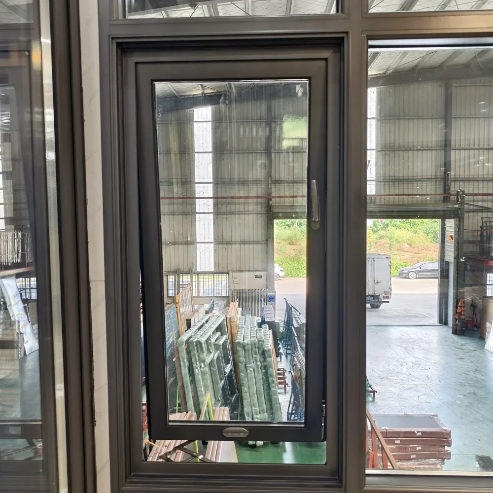 Dn Wärme isolation fenster hochwertige moderne Luxus haus benutzer definierte Großhandel Aluminium Metall Flügel doppelt verglaste Fenster