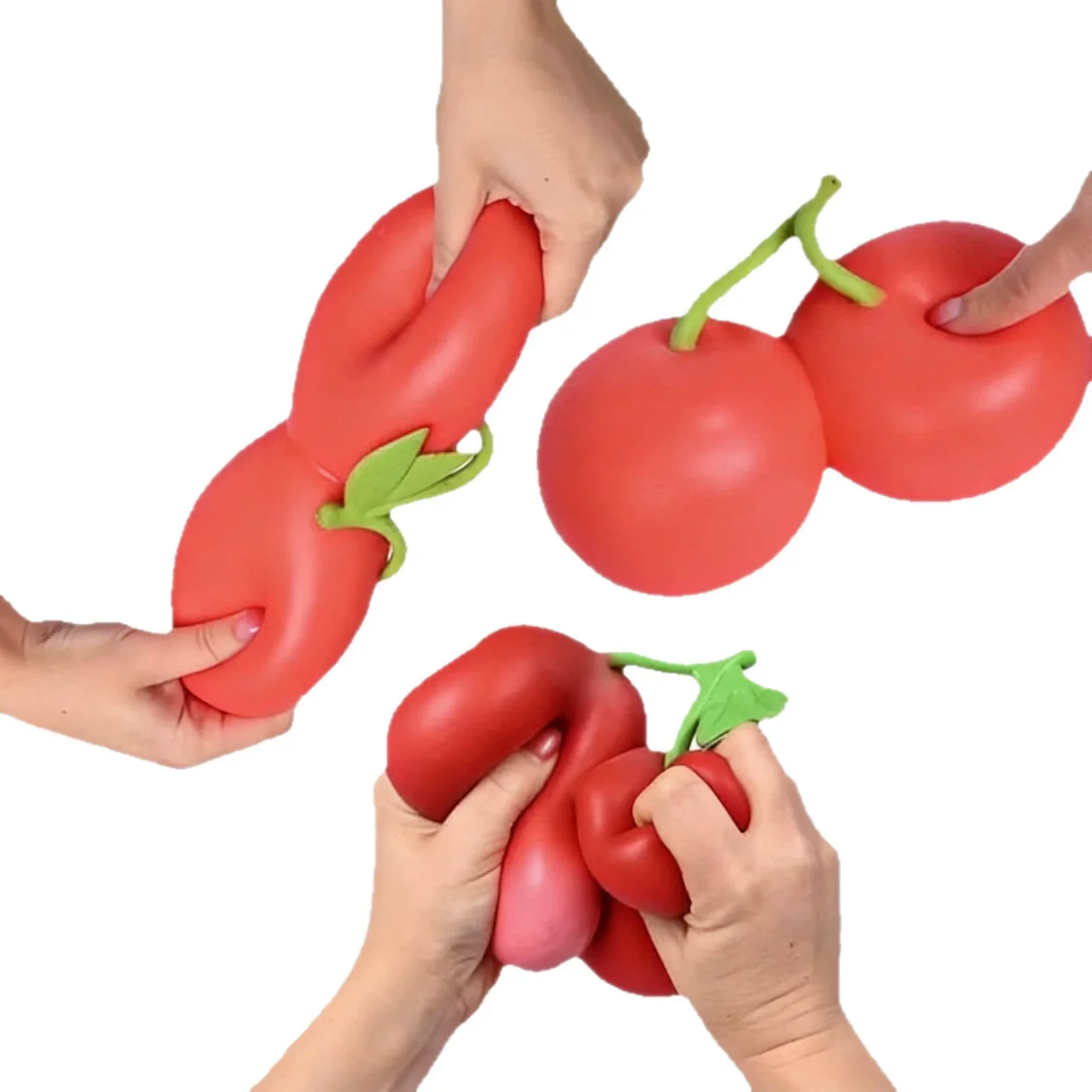 Squeeze Cherries Squeezy Stress Relief Sensorisches Spielzeug, langsam zurückfederndes Zappelspielzeug für Erwachsene, lindert Angstzustände, entspannende Unterhaltung – Detail 6