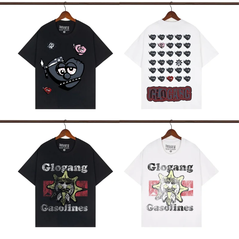 2026ss Glo Gong T Shirt High Quality Men Women Casual Loose Hip Hop Cartoon Print T-shirt with Tag Top Tee
