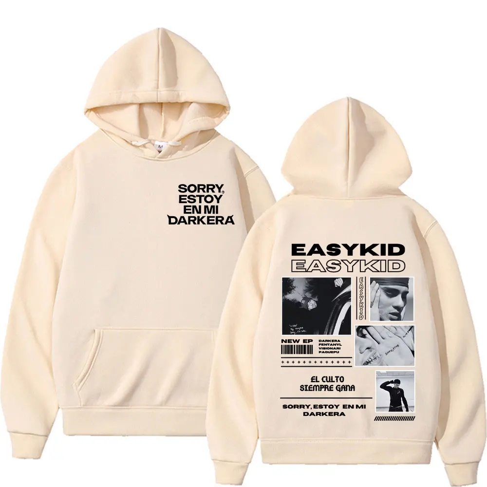 مغني الراب Easykid ألبوم جولة 2025 ميرش البلوز الرجال النساء Harajuku خمر عالية الجودة الكلاسيكية هوديس الراحة بلوزات غير رسمية