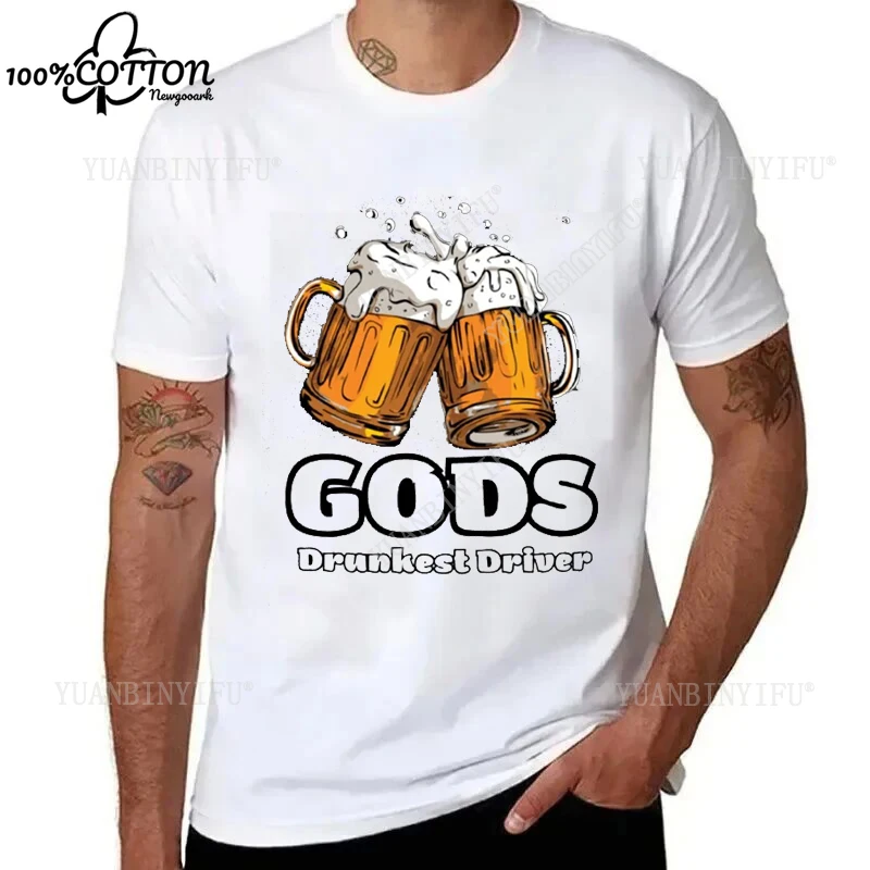 الترفيه الكلاسيكية "عيد الجمعة البيرة" تي شيرت مطبوع أعلى القطن تي شيرت سلسلة س الرقبة قصيرة الأكمام فضفاضة مريحة المنتج الساخن #2