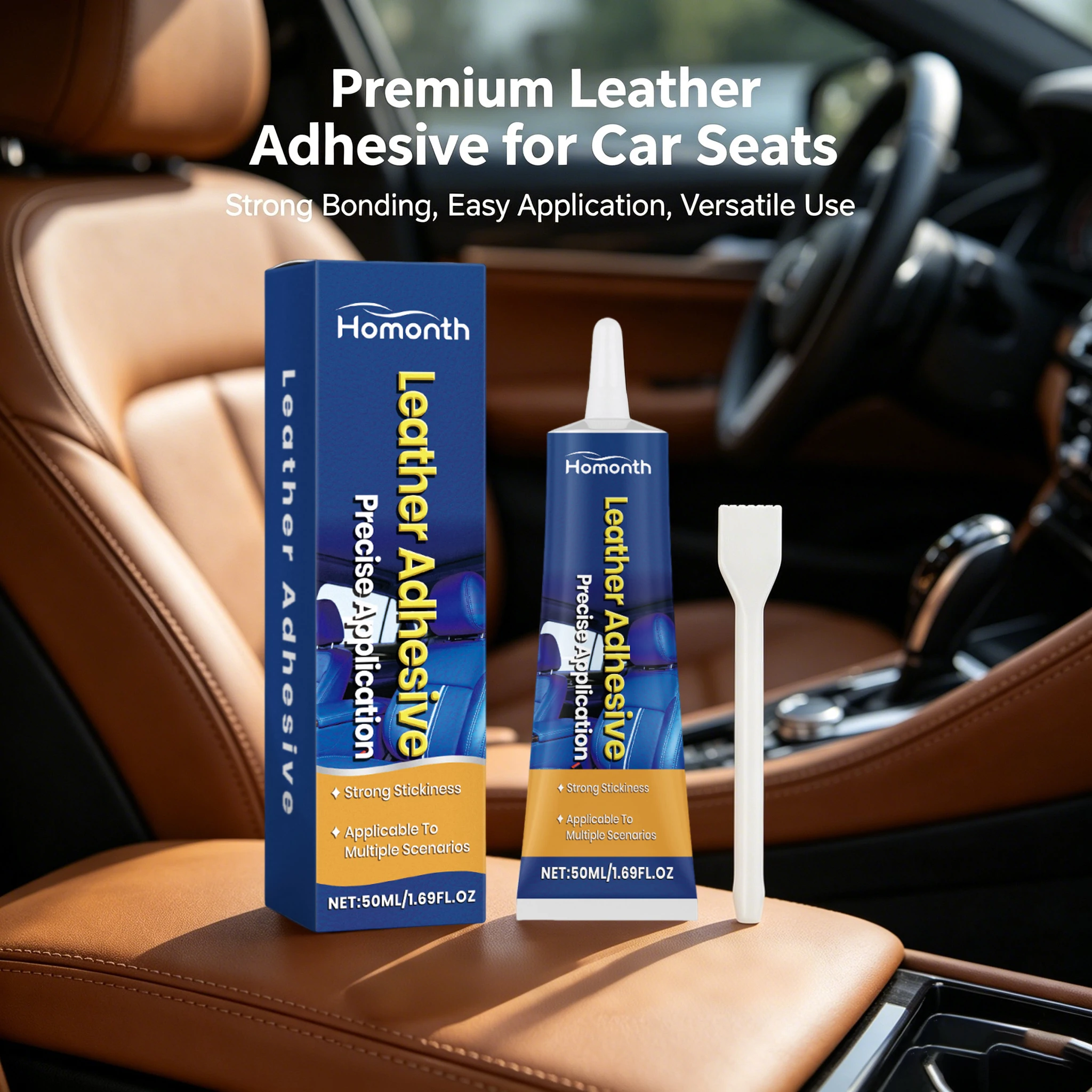 Pro Leather Invisible Repair Paste Strong Stickiness Flexible Leather Glue for Sofa Auto Upholstery Cracks Tears Restoration