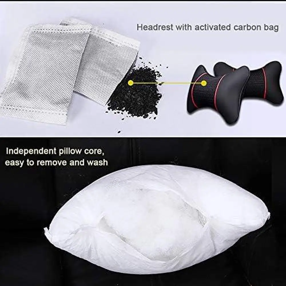 وسادة رقبة السيارة من جلد البولي بروبيلين والقطن مناسبة لجميع المركبات #6