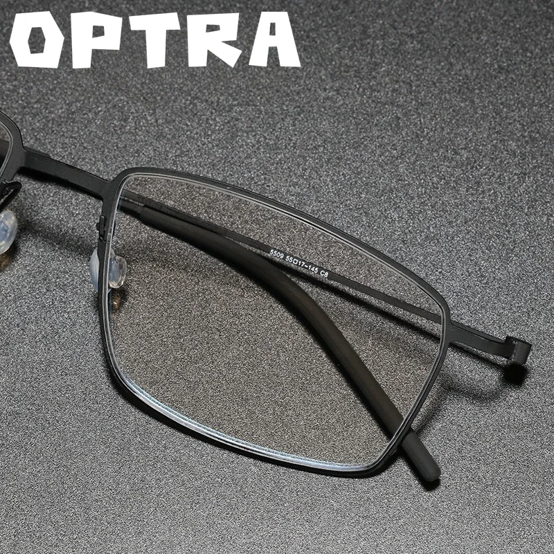 

OPTRA Titanium Ultralight HighQuality Materials Reading Glasses Men Anti Blue Ray Eyeglasses Custom Prescription Optical Eyewear