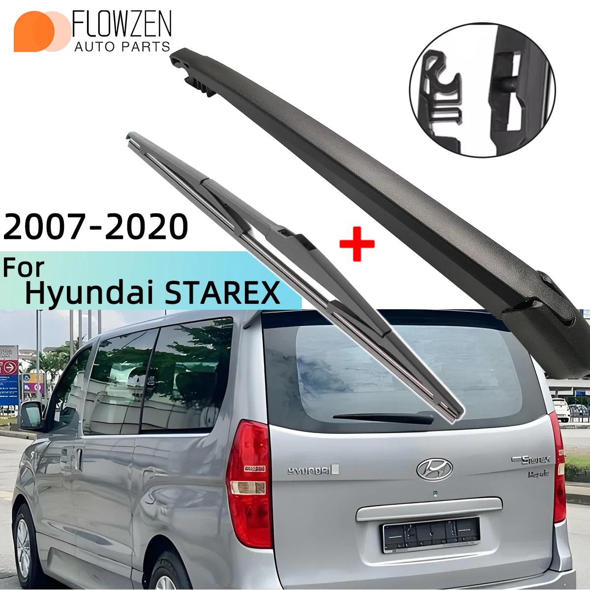 Heckscheibenwischerarm und -blatt-Set, Auto-Windschutzscheiben-Heckscheibenwischerblatt für Hyundai STAREX 2007–2020