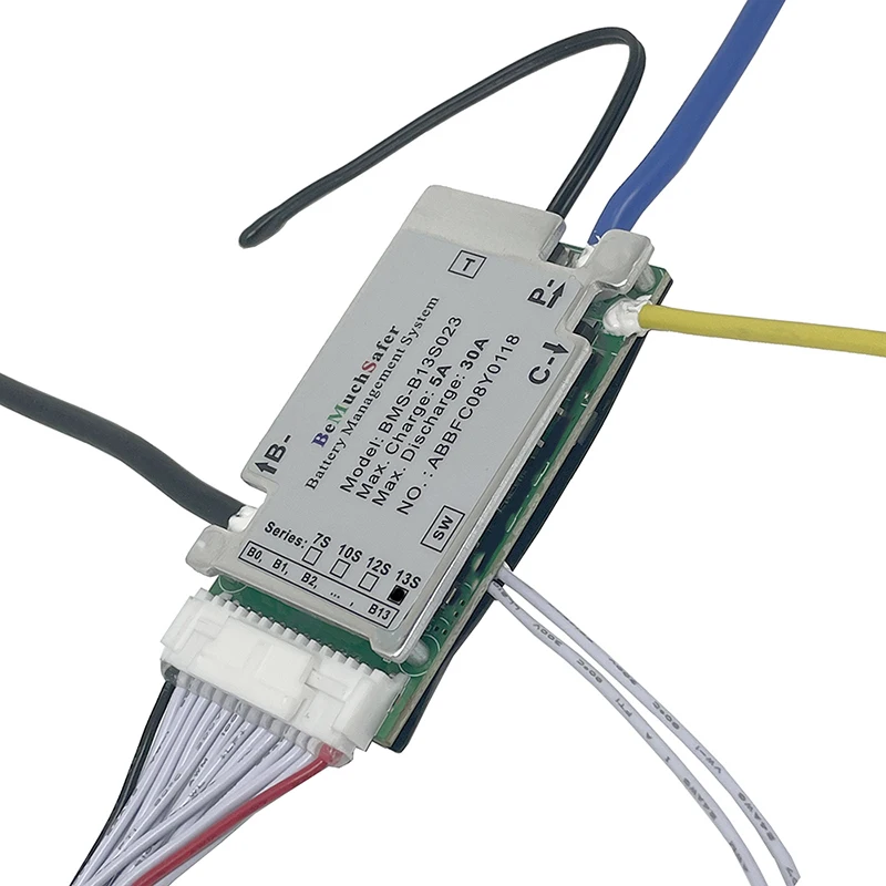 BeMuchSafer 13S 30A 48V Battery BMS 13S30A 54.6V PCM Separate Port for DIY Hailong Polly Dorado eBike E-Scooter Battery Pack