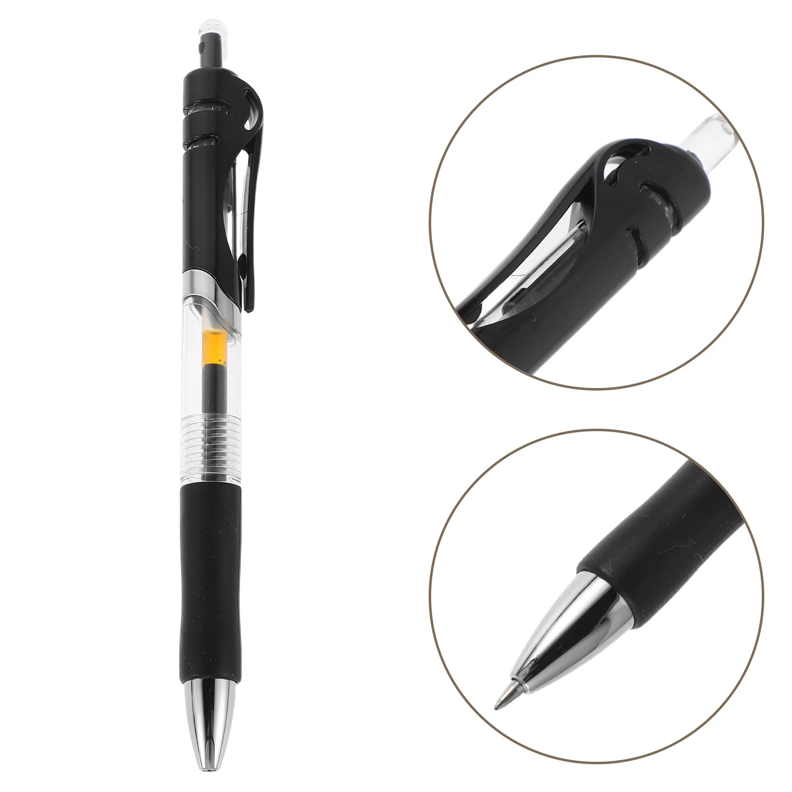 

50 шт., черные гелевые чернильные ручки, 0,5 мм, тонкий наконечник, быстросохнущие, гладкие, для письма, надежная ручка, офисные экзамены, школьные журналы, использование