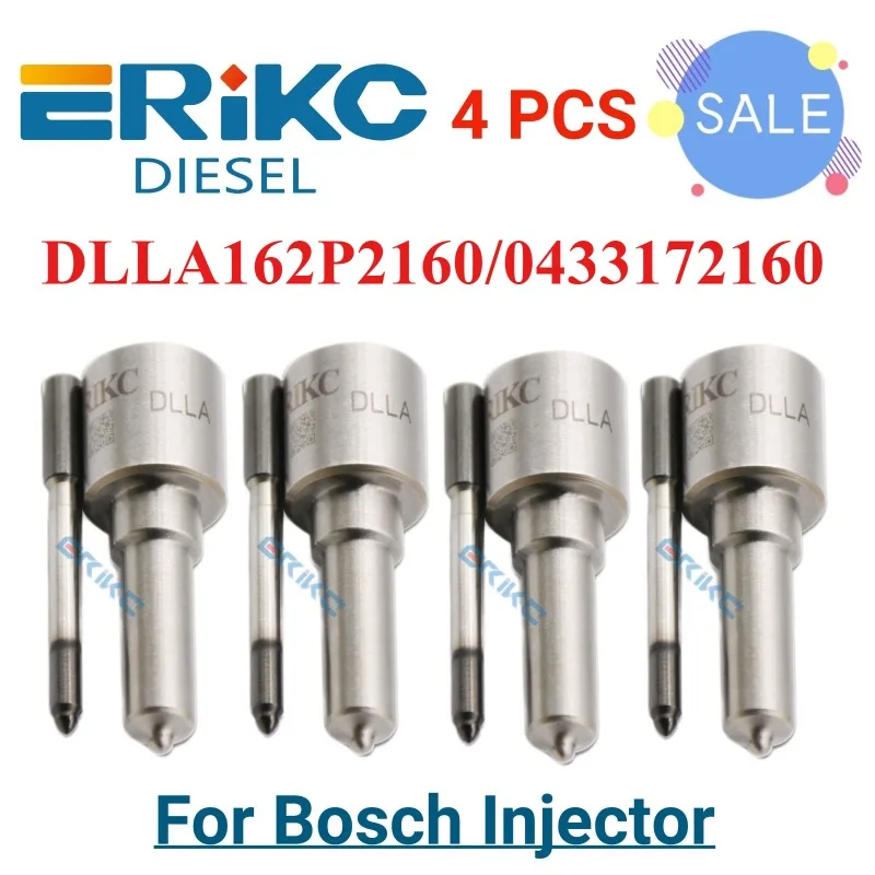 

4PCS Nozzle Tip DLLA162P2160 Common Rail Diesel 0433172160 Fuel Injector for Injector 0445110368 0445110369 0445110429
