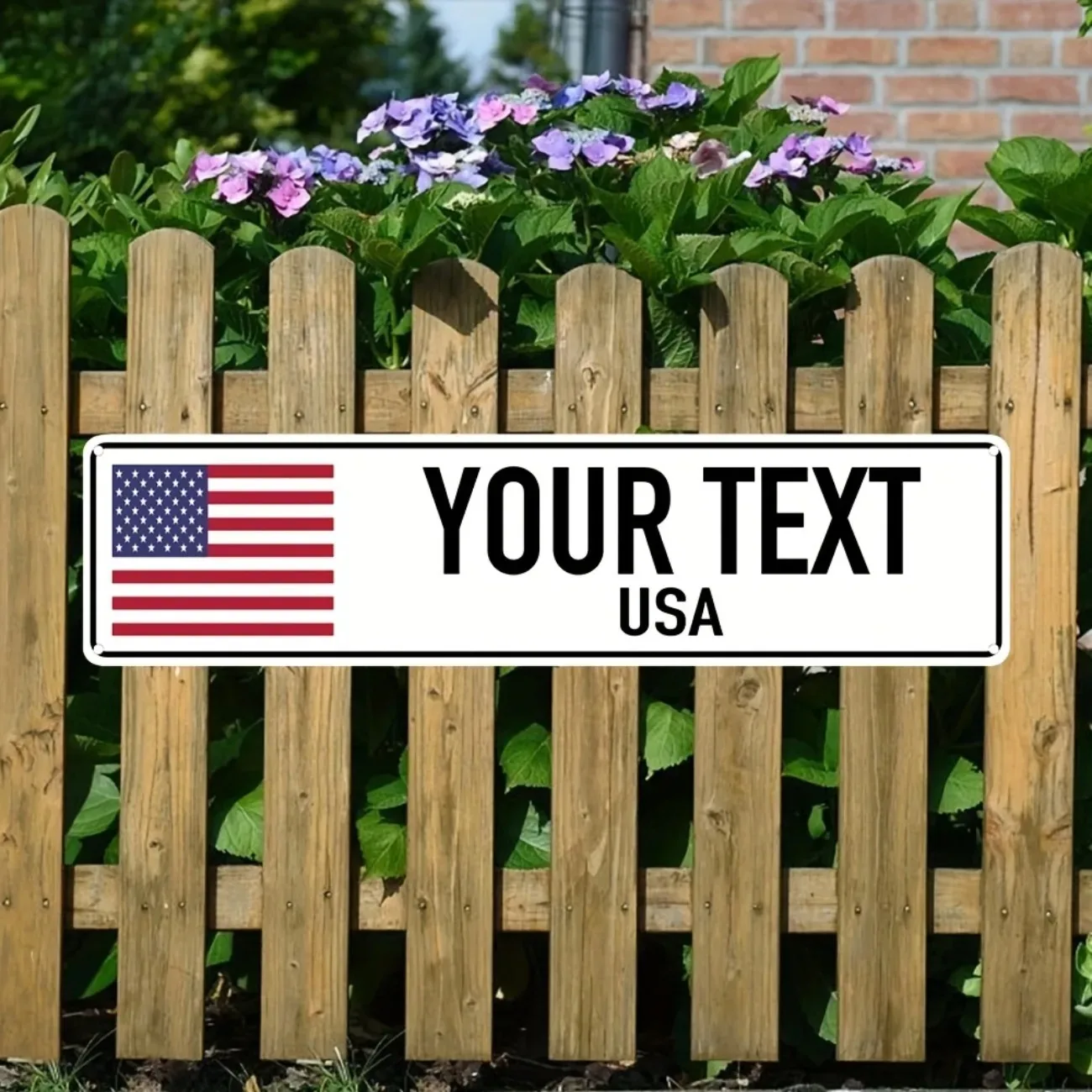 Customizable American Flag Style Metal Decor Sign, Vintage Home Wall Art, Metal Sign For Home Interior Decoration