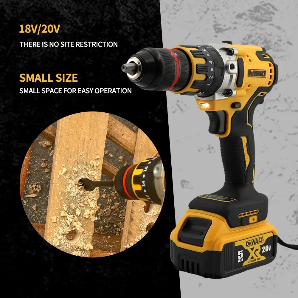 Компактная аккумуляторная дрель DEWALT, бесщеточная дрель, отвертка, многофункциональный привод, домашние перезаряжаемые электрические инструменты DCD791