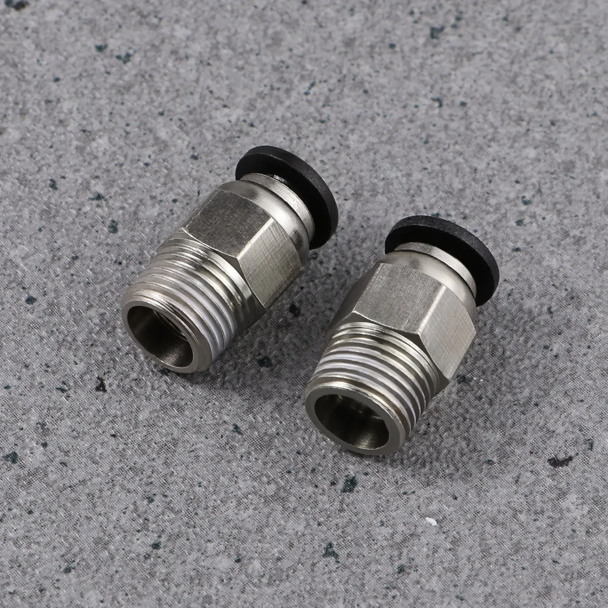 

3D Printer Connector PTFE Tube Fittings Silver Male Straight Pneumatic Disconnect Elliptical Sleeve