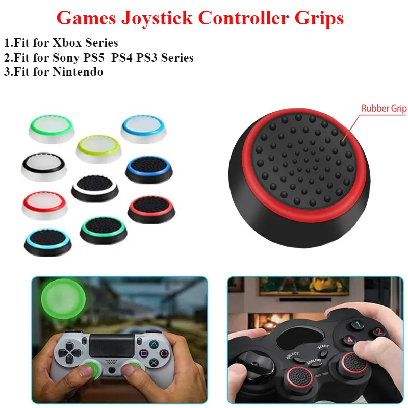 

Games Analog Thumb Grips Pad for Sony Playstation PS5 4 3 Nintendo Switch Xbox Series S X 360 ONE Controller Console Accessories