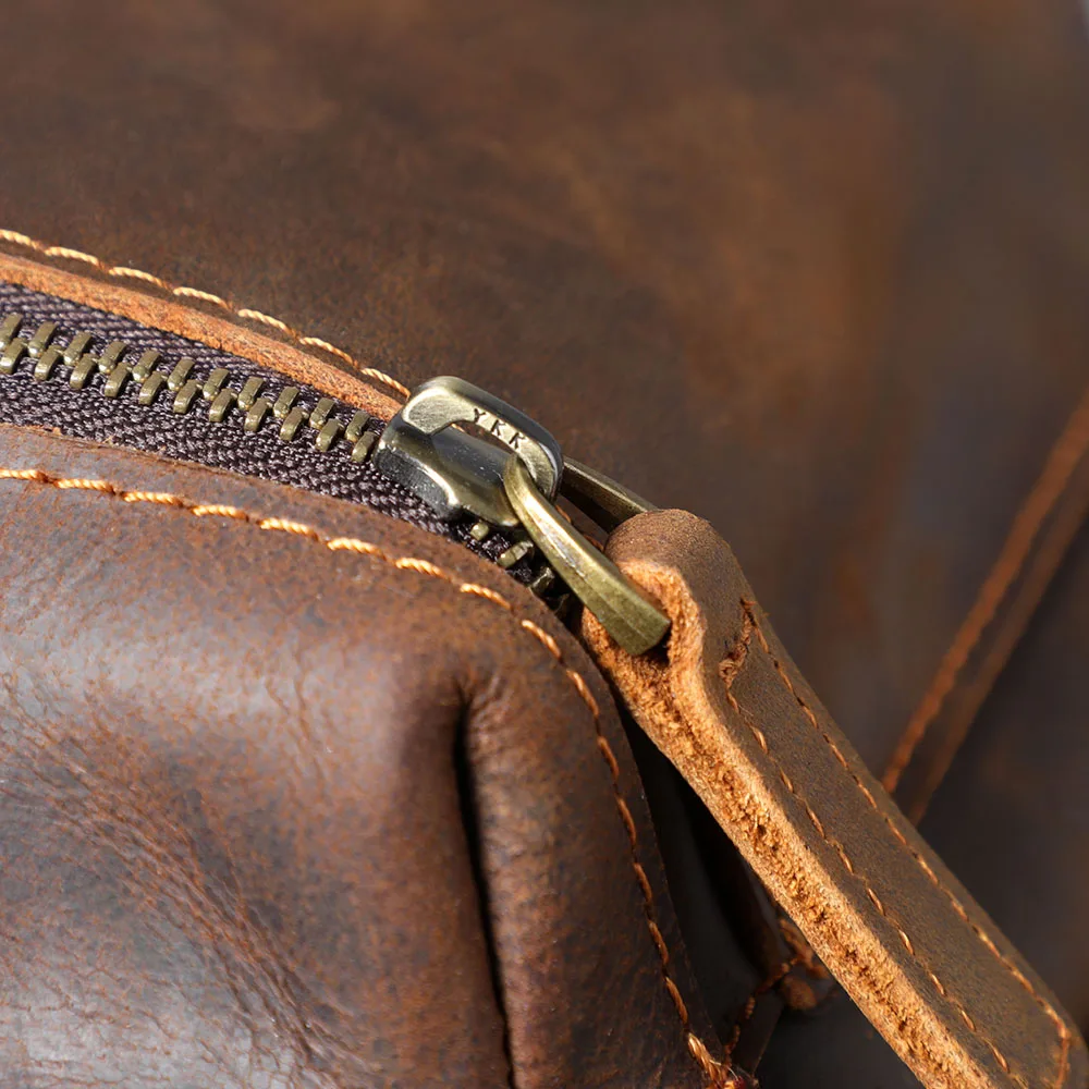 S.WORKER Vintage Echtleder-Rucksack für Herren, Große Laptop-Schultertasche aus Rindsleder, Klassische Vintage Crazy Horse Schultasche für Reisen – Detail 13