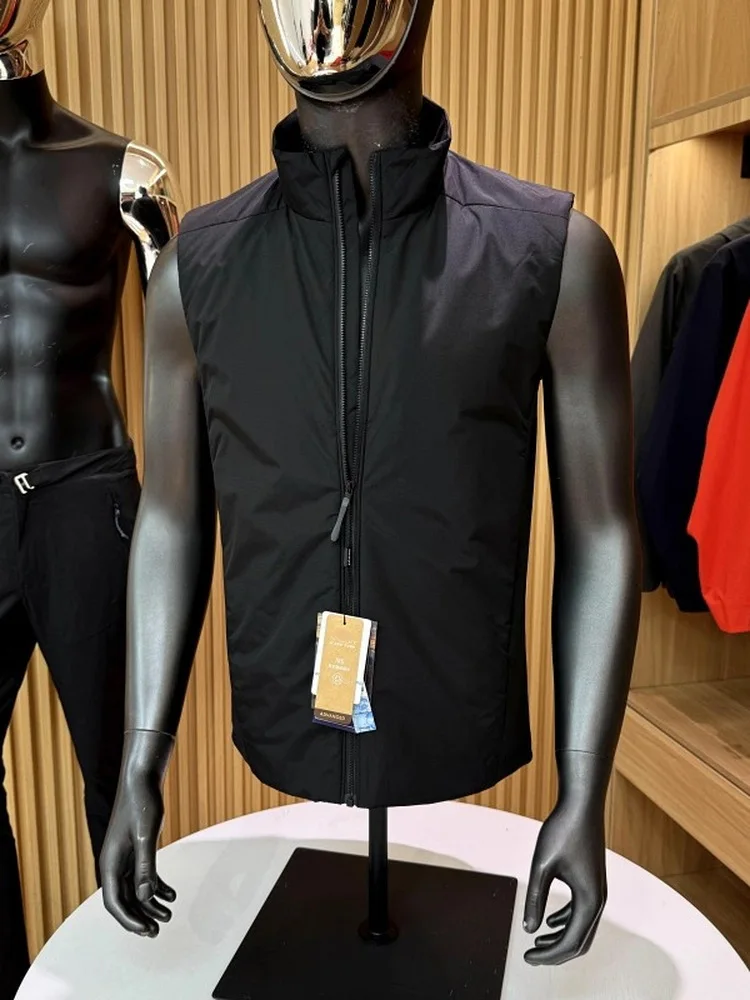 

Lightweight Cotton Vest Men's Outdoor Autumn Winter Stand Collar King Version Zipper Decorated Polyester Fiber Regular Length