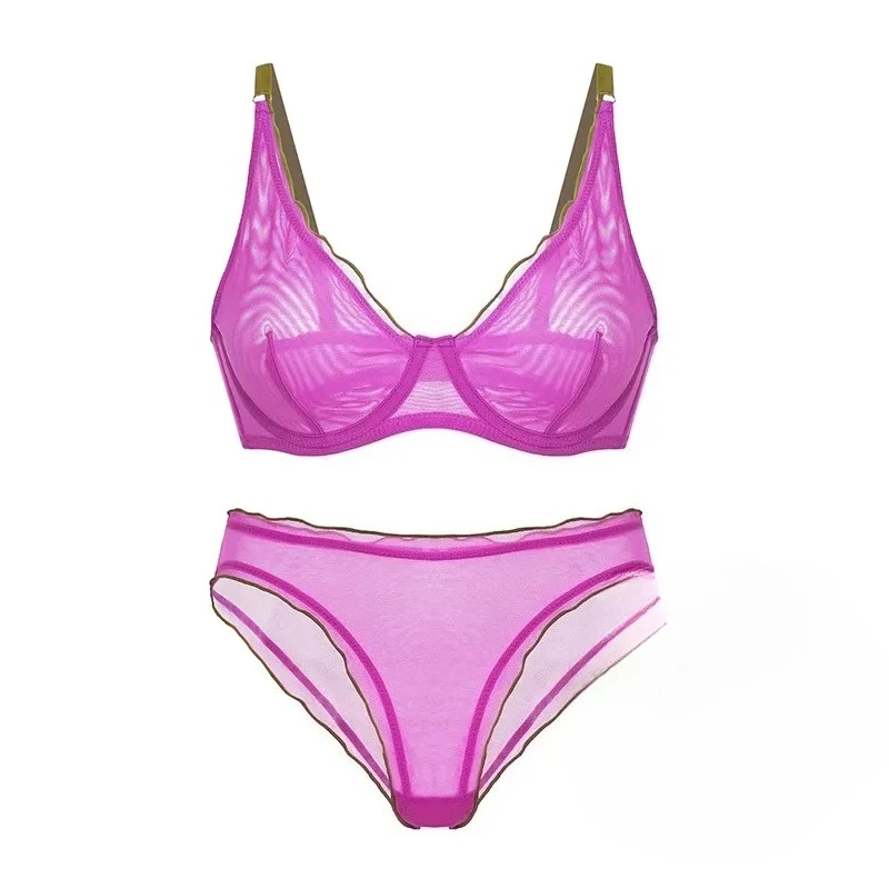 Sophisticated Japanese Style Minimiser Bra Ultra Fine Mesh Non Padded Bralette Large Bust Support Comfort Lingerie Sensual Set