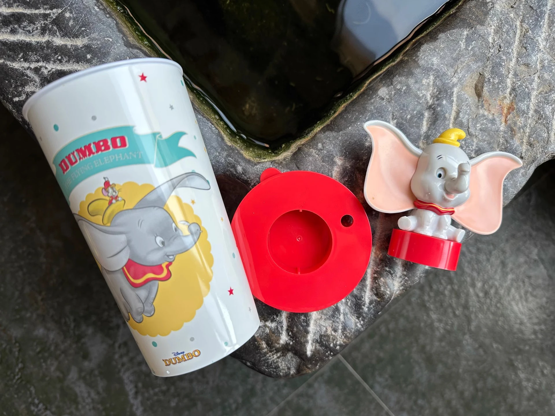 Original Herocross Disney Dumbo Figure Cup Cold drink cup Cute Anime Action Figure Collection Doll Toy Kid Gift