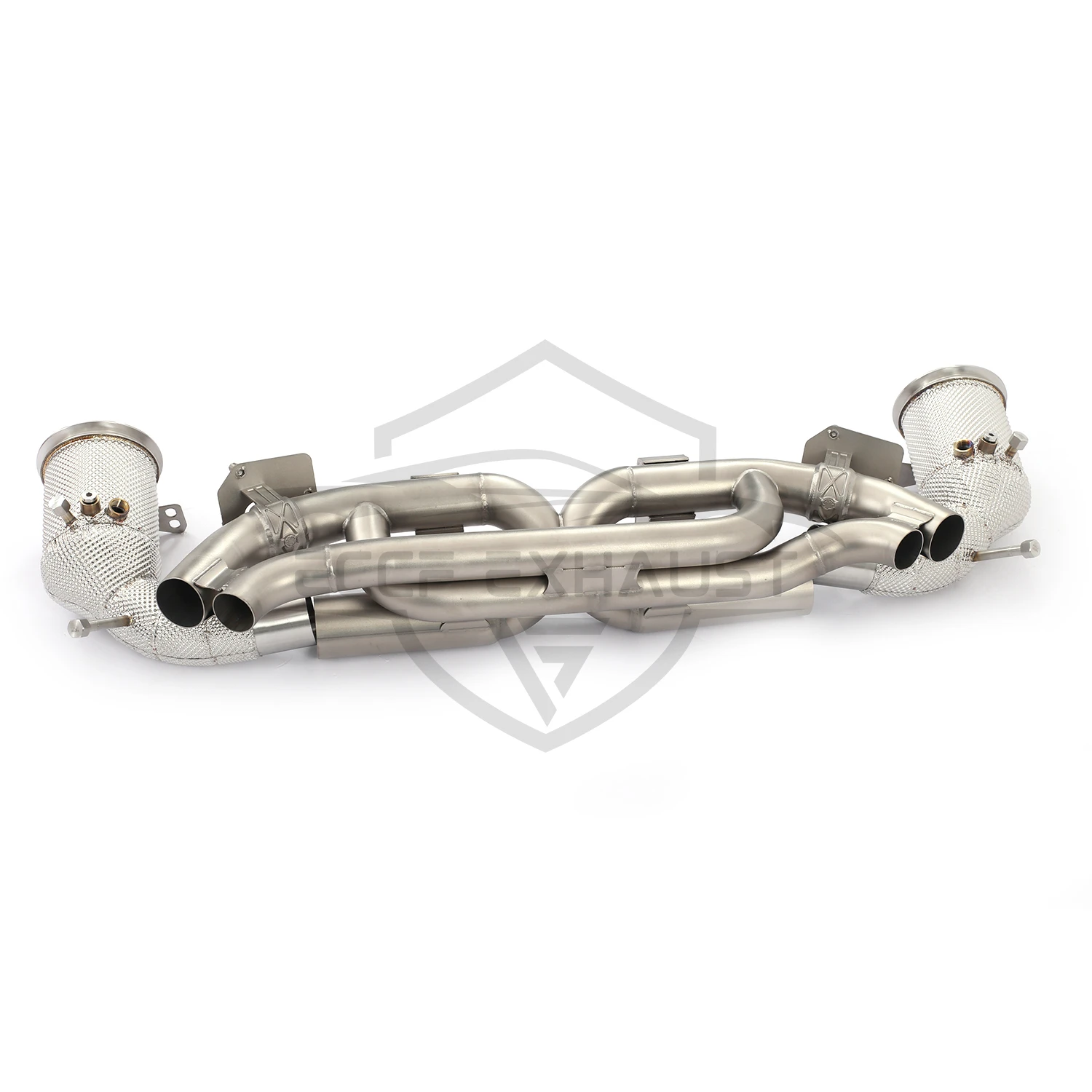 ECCF For Porsche 992 Turbo S AK Style Stainless steel Complete exhaust OEM Valve system Plug and Play Performance Upgrade